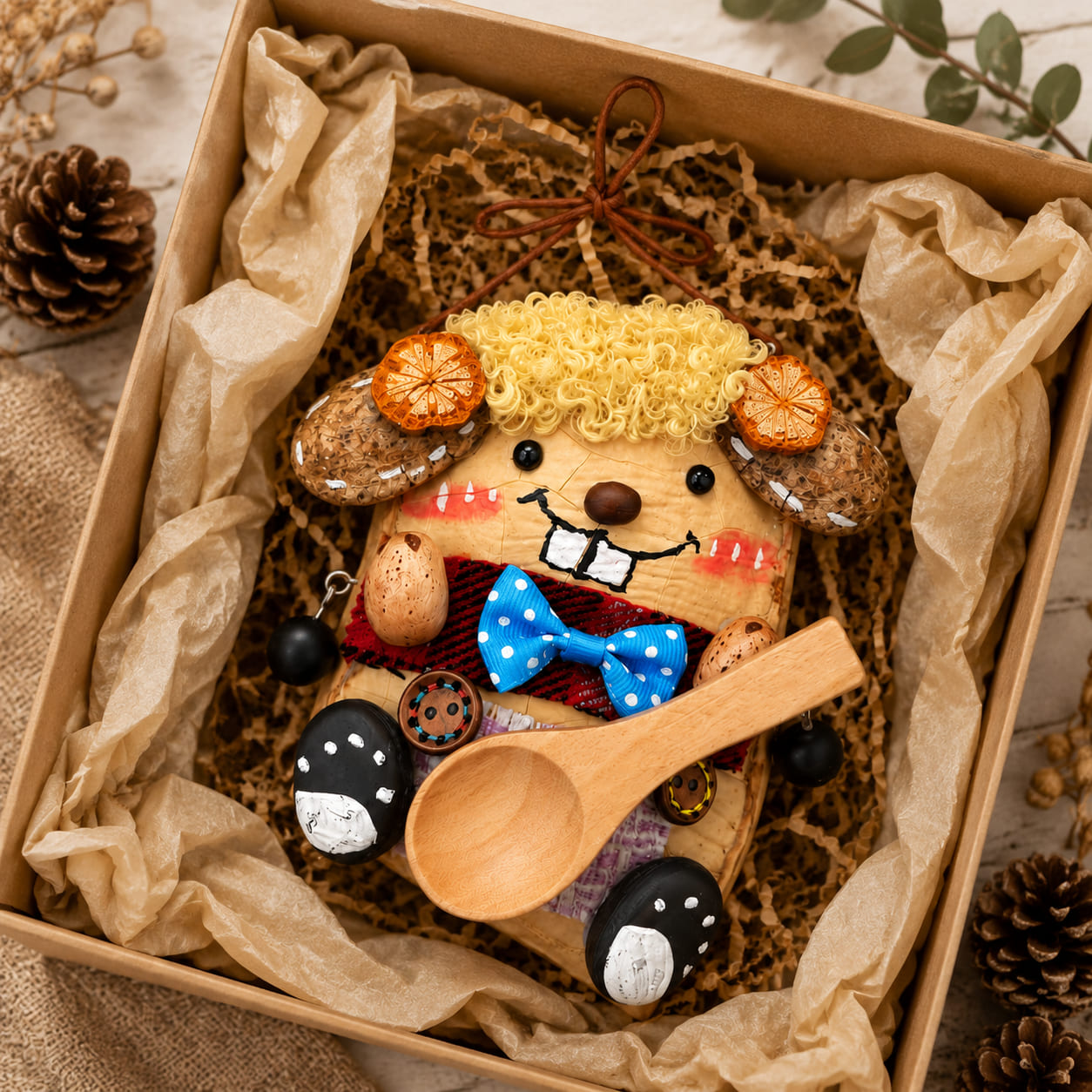 Baker Pup Walnut Charm