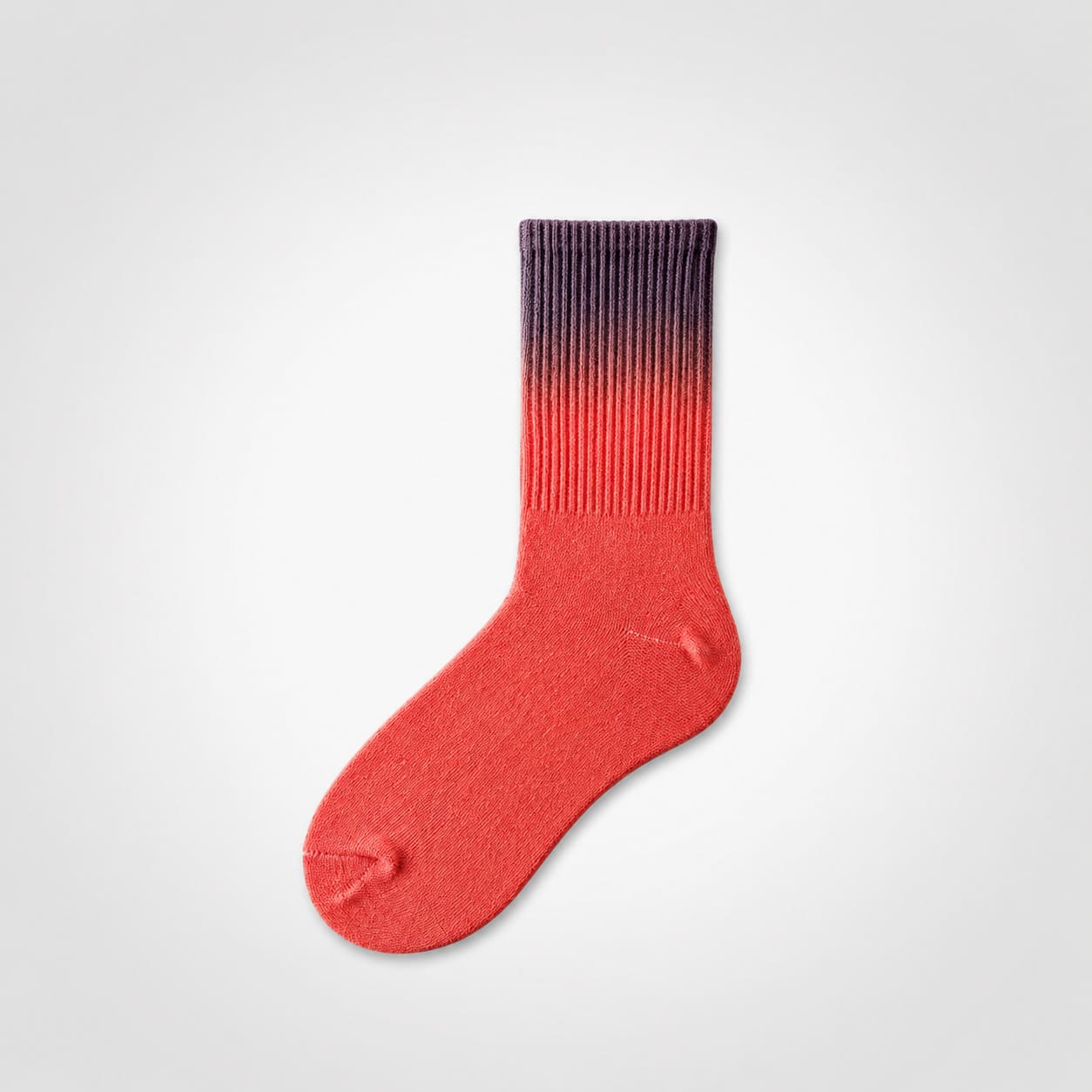 Sunset Gradient Ribbed Cotton Socks