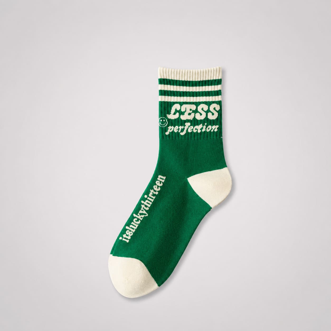 Cool Green Letter Pattern Cotton Socks