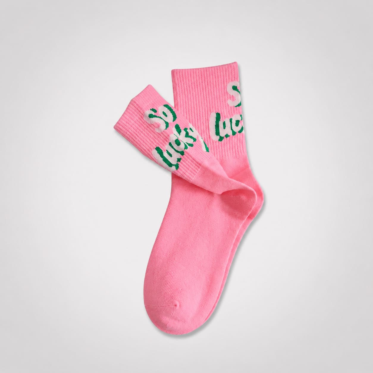 Playful Letter Pattern Cotton Socks