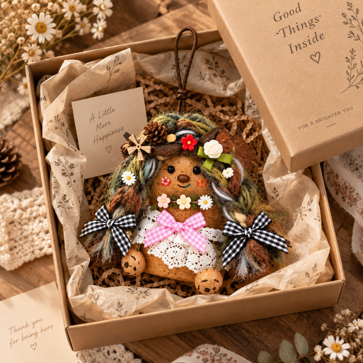 Flower Meadow Forest Girl Charm