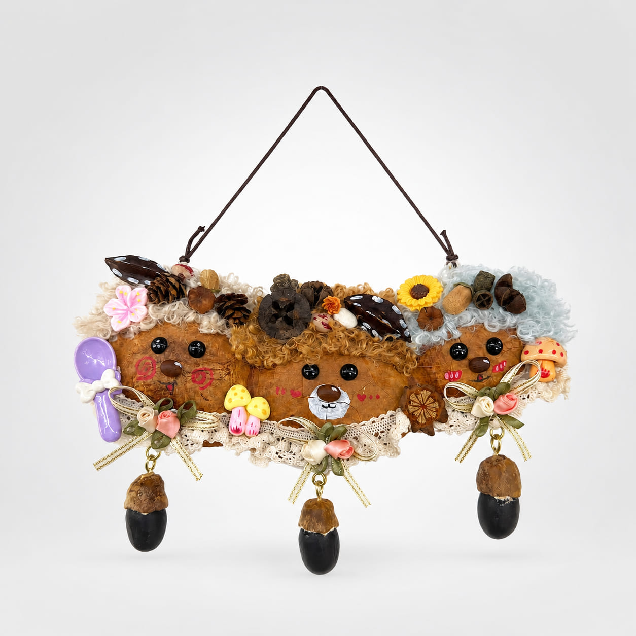 Woodland Bear Trio Wall Hanging