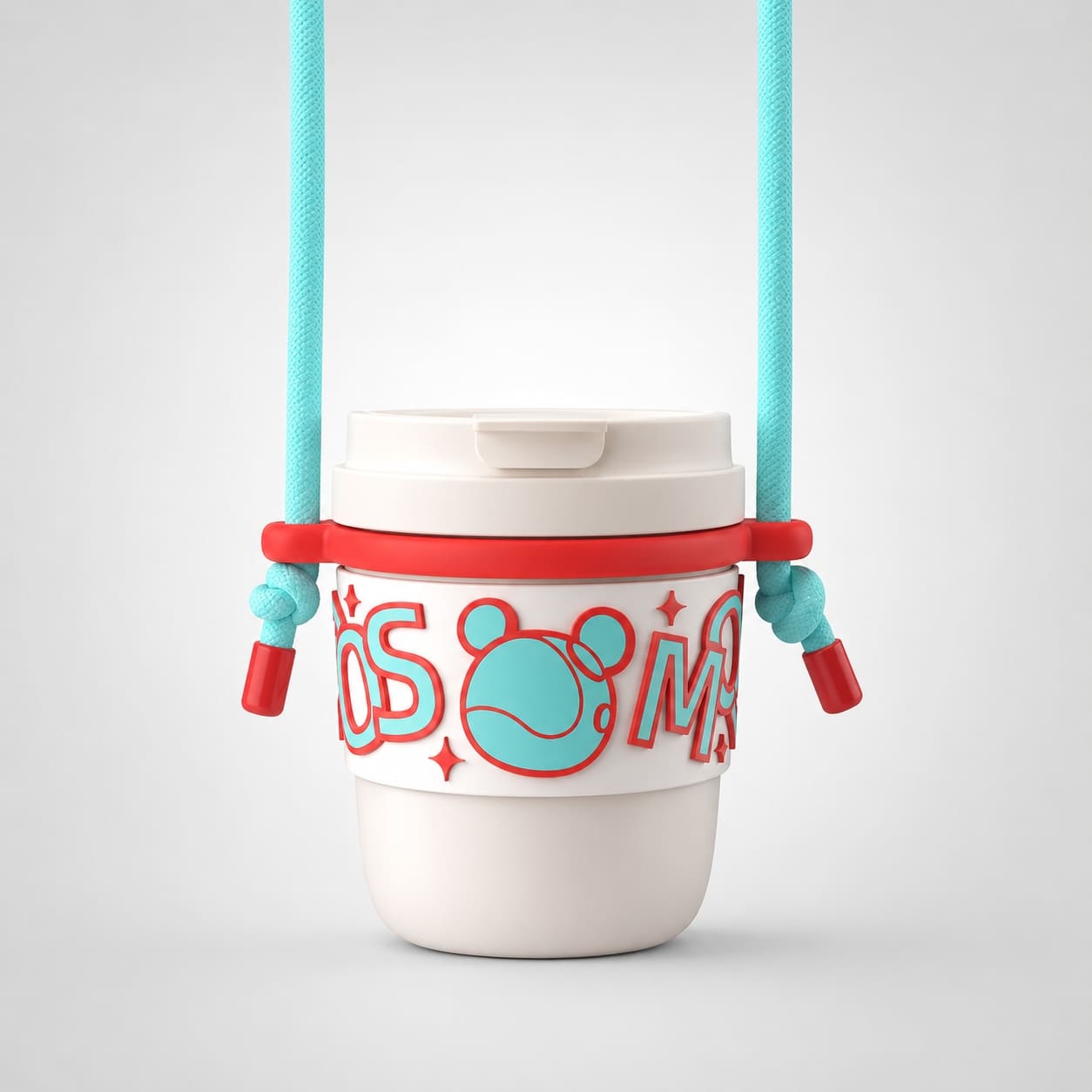 Cosmos Bear Crossbody Mini Travel Tumbler – Dopamine Edition