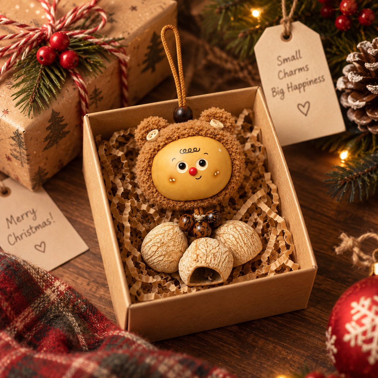 Teddy Bear Hoodie Walnut Charm