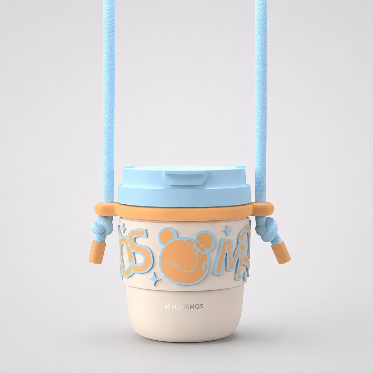 Cosmos Bear Crossbody Mini Travel Tumbler – Dopamine Edition