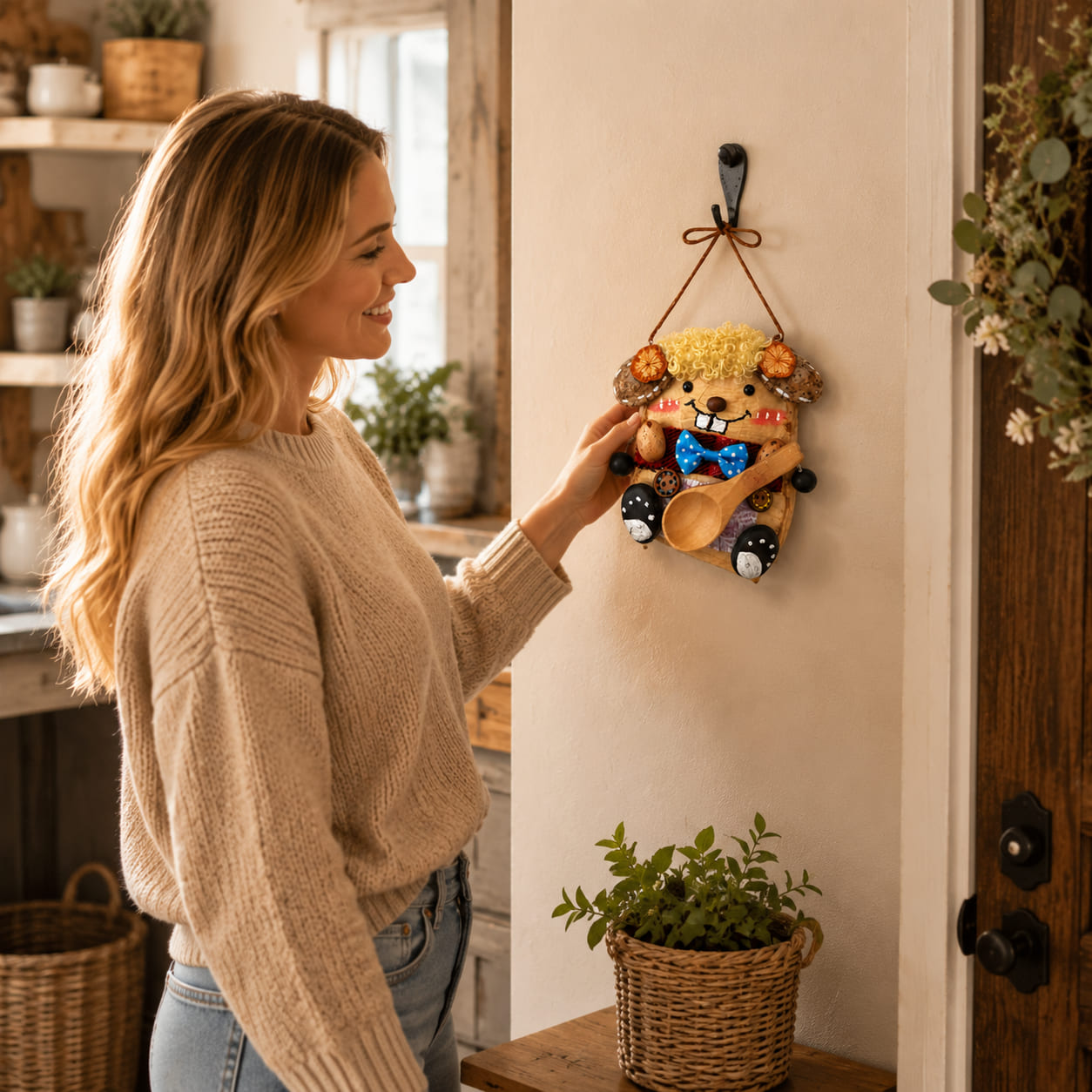 Baker Pup Walnut Charm