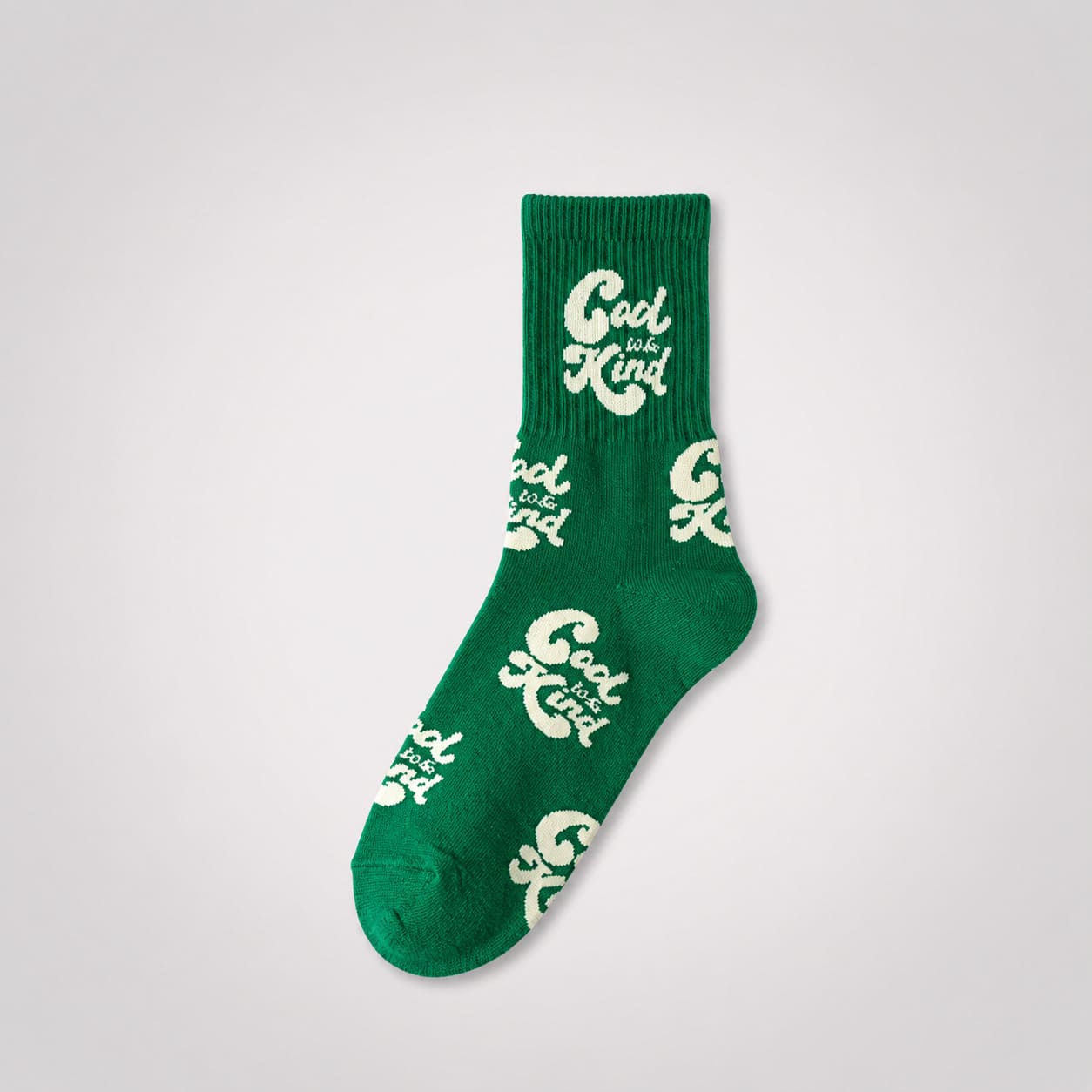 Cool Green Letter Pattern Cotton Socks