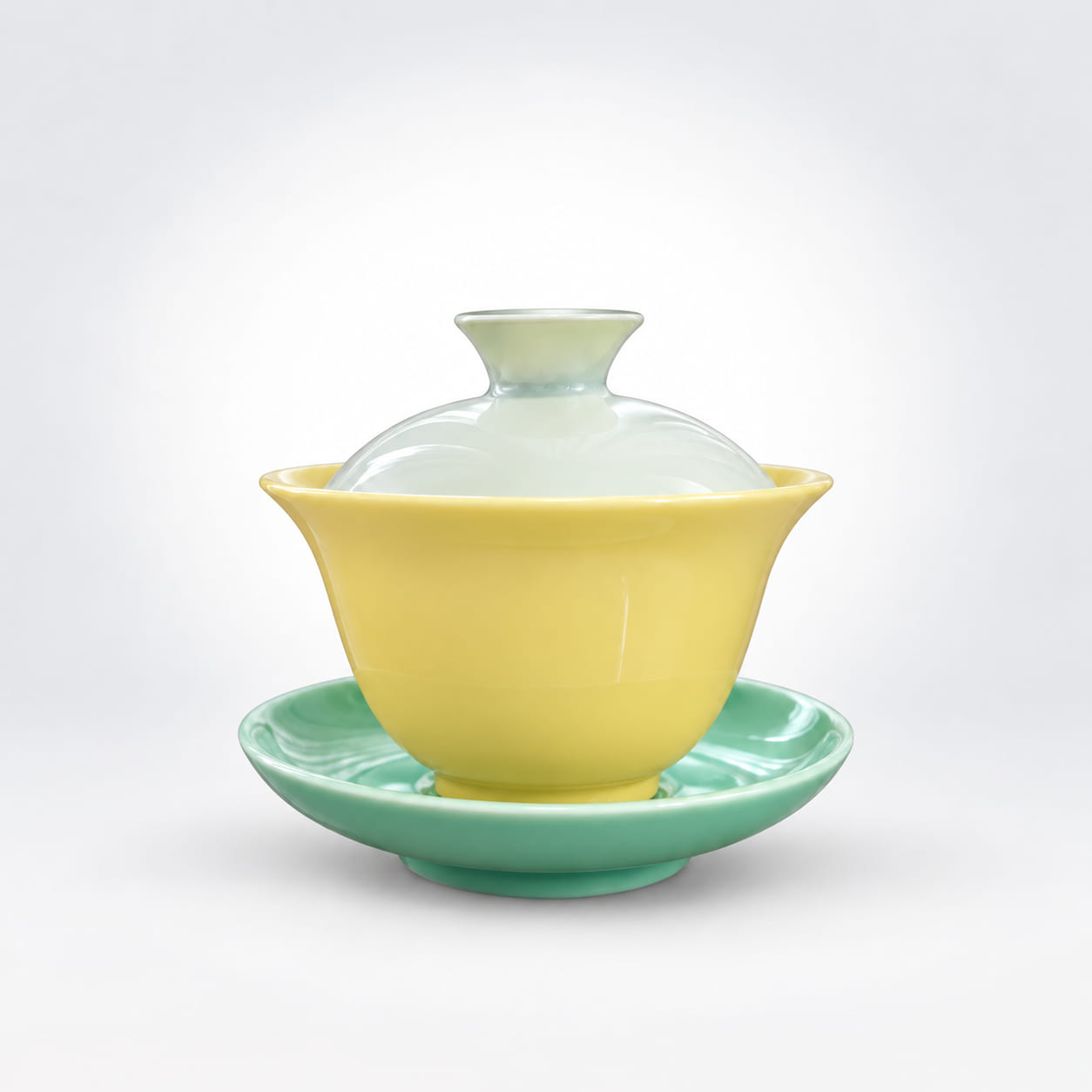 Colorful Ceramic Scented Candle with Lid & Tray