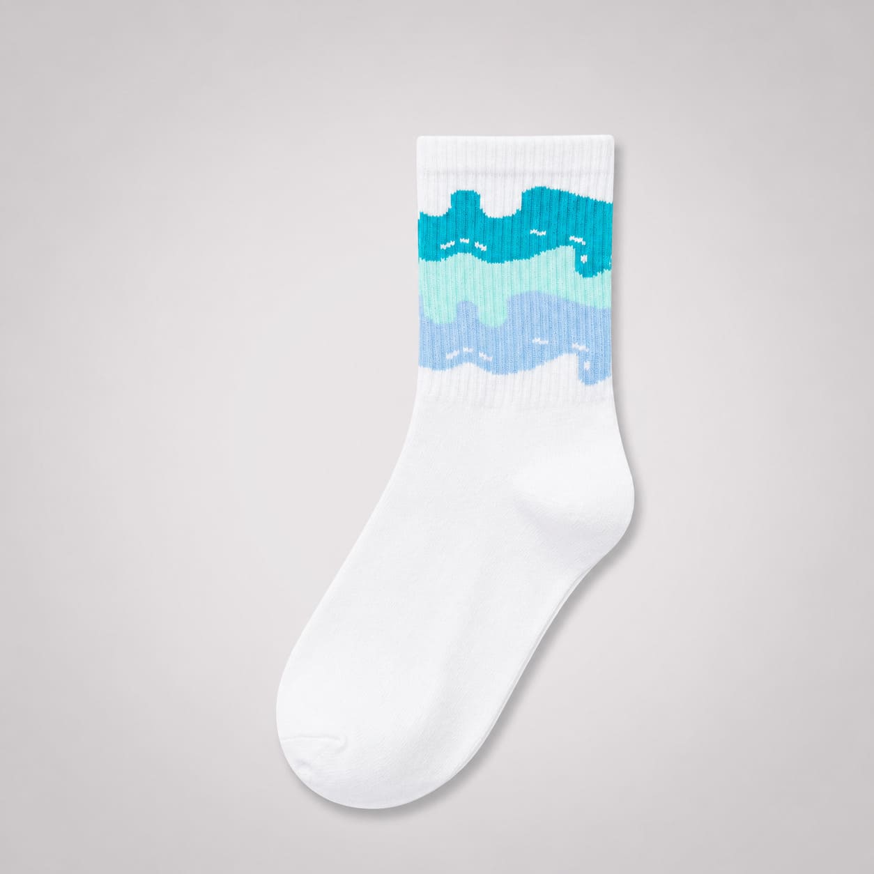 Ocean Breeze Color Block Cotton Socks