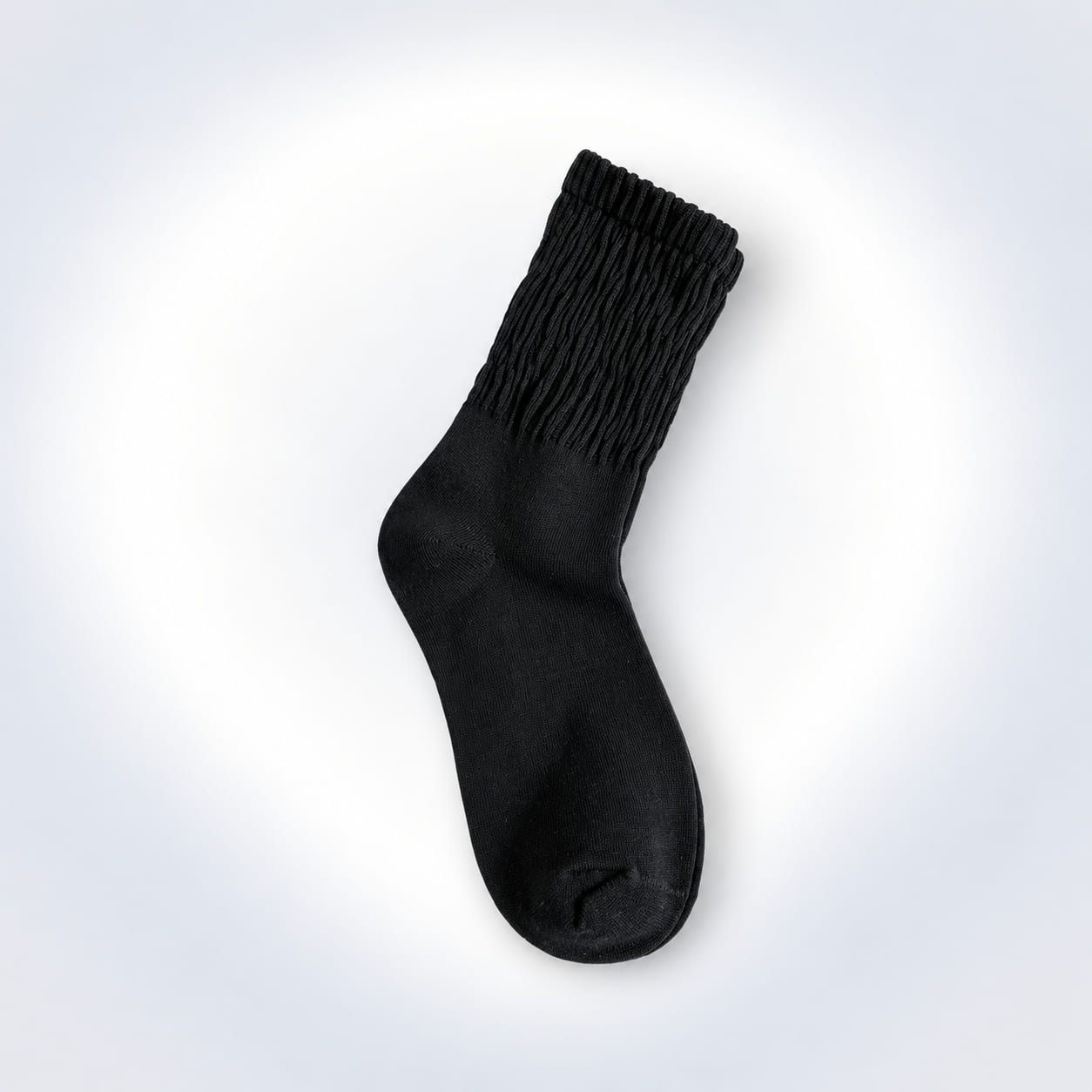 Soft Ribbed Cotton Crew Socks