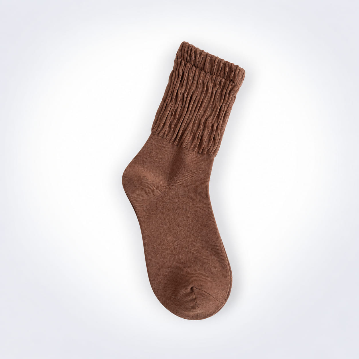Soft Ribbed Cotton Crew Socks