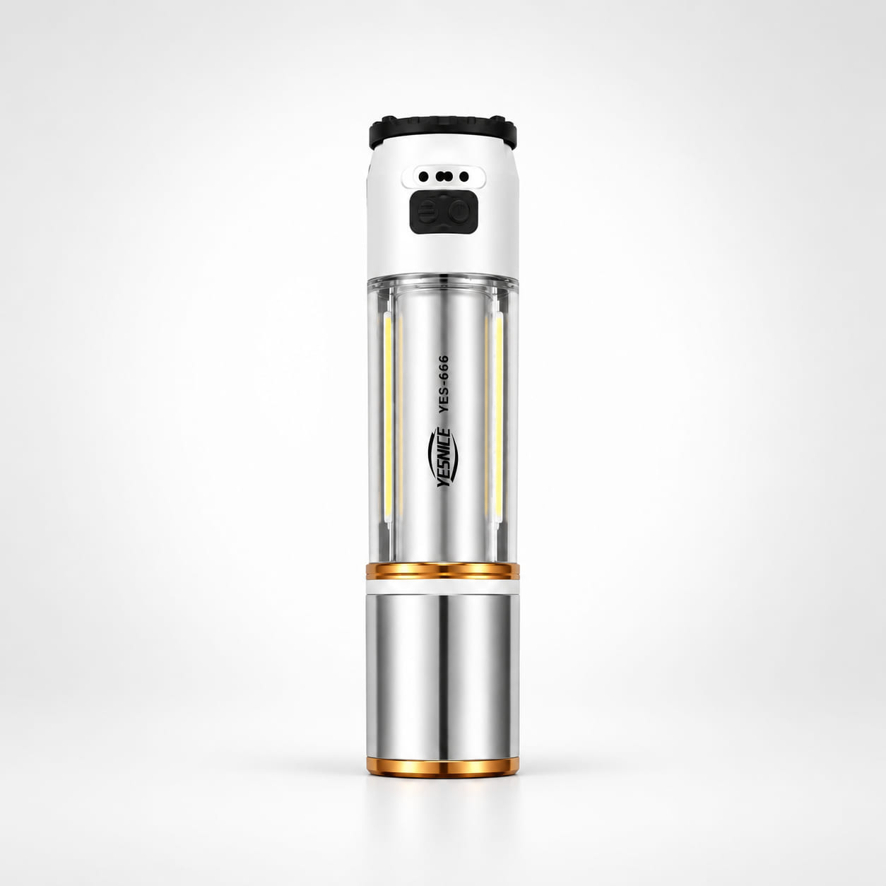 Portable LED Camping Flashlight – Dual Light Lantern