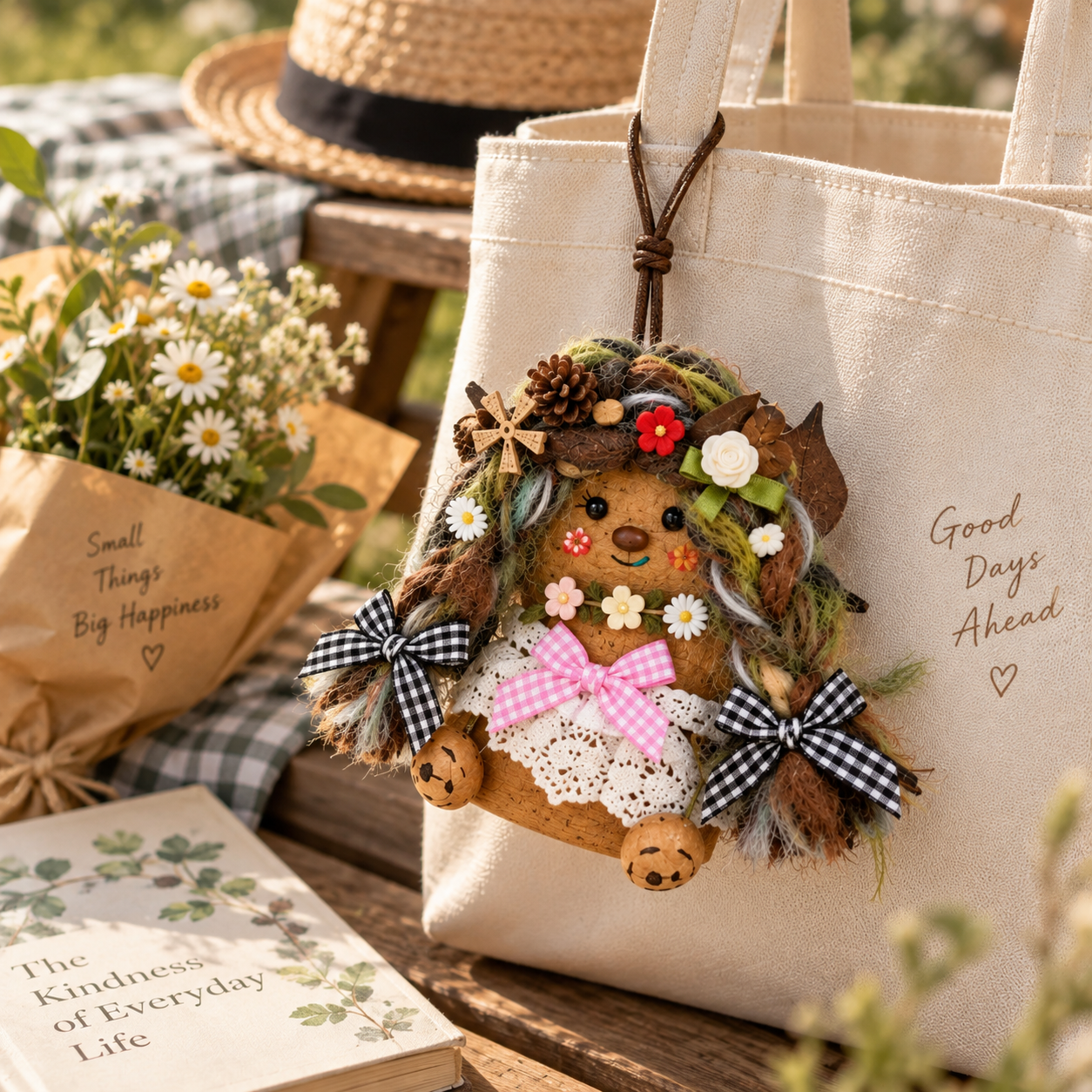 Flower Meadow Forest Girl Charm