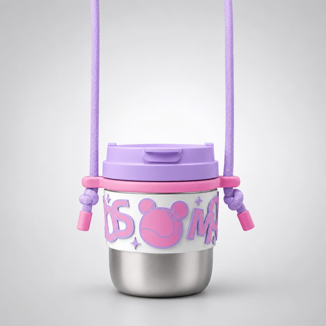 Cosmos Bear Crossbody Mini Travel Tumbler – Dopamine Edition