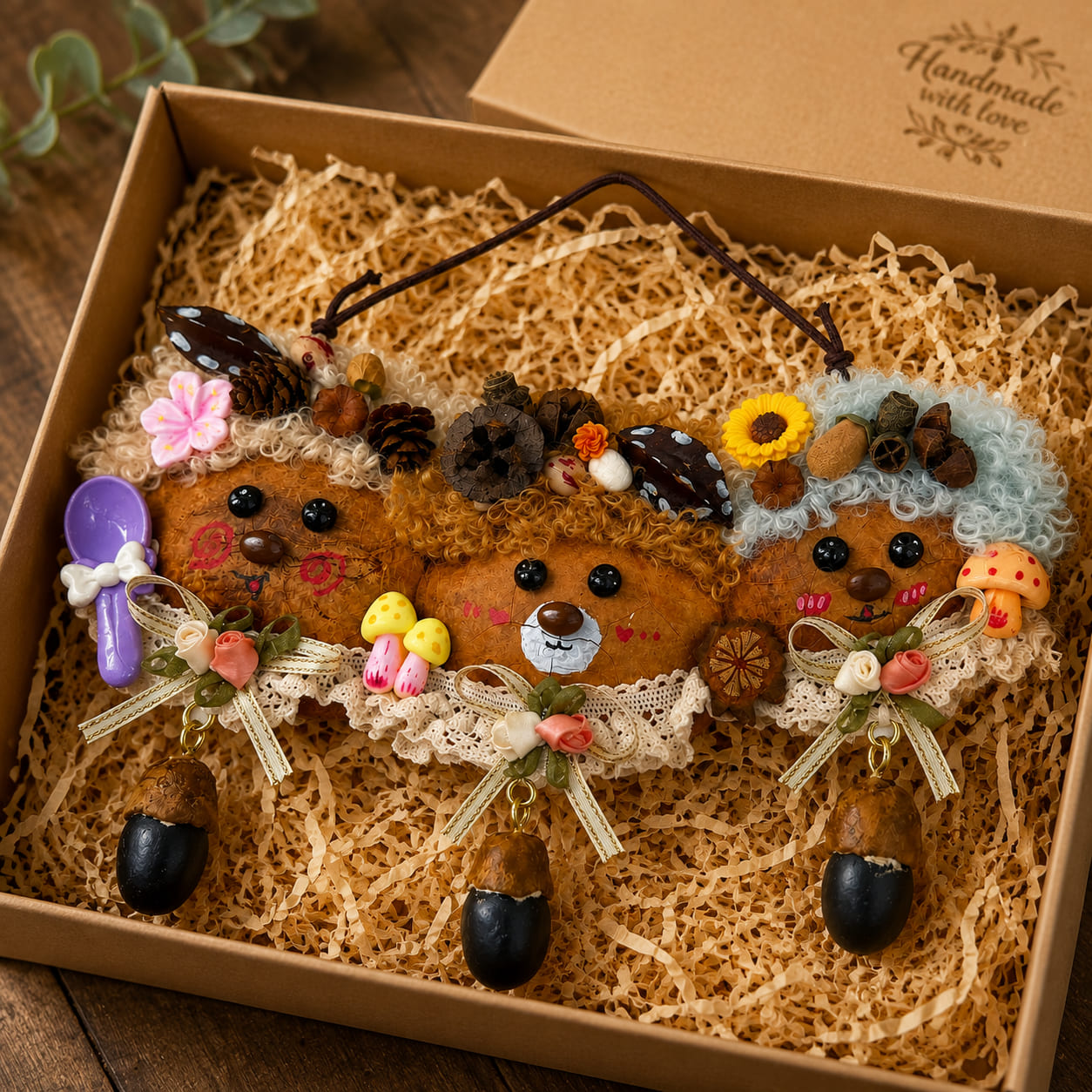 Woodland Bear Trio Wall Hanging