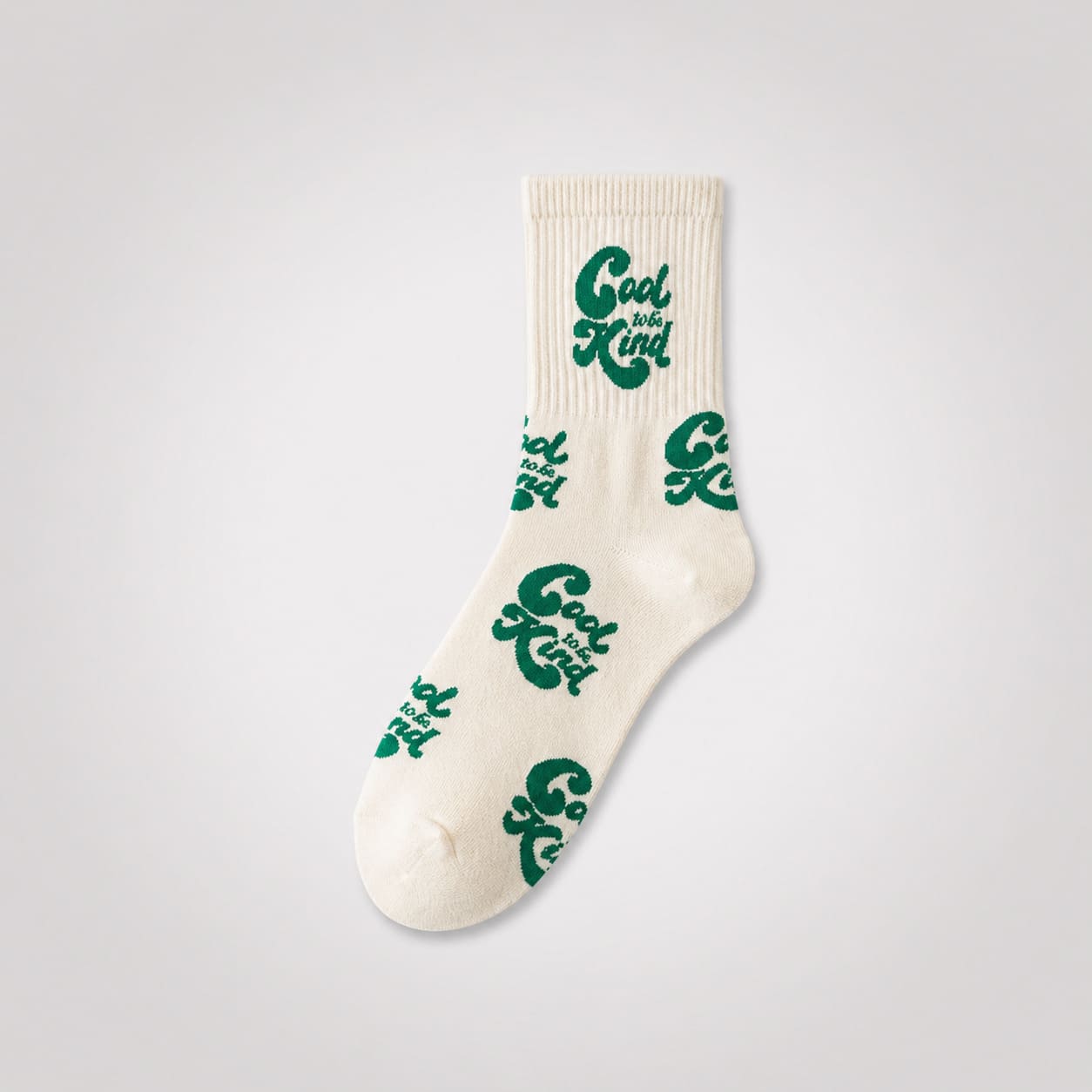 Cool Green Letter Pattern Cotton Socks